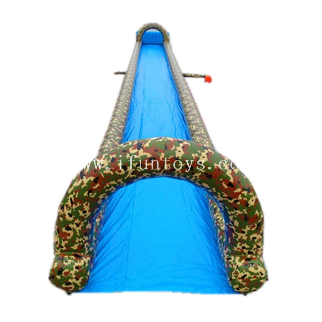 20m Long Boot Camp Inflatable Water Slide The City / Inflatable Street Slide / Inflatable Slip N Slide for Kids And Adults