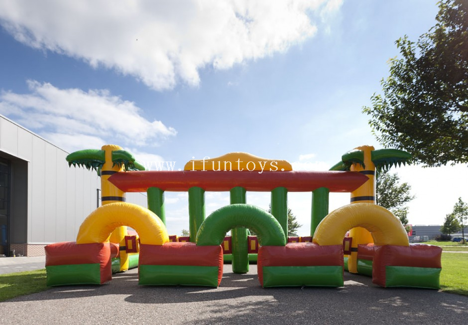 Popular Inflatable Derby Race Track /inflatable Fun Derby Hip Hop jumping Horse Races for kids sport game