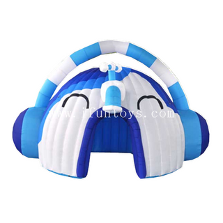 Inflatable Headset Dome Tent / Inflatable Event Tent / Headphone Shape Outdoor Inflatable Advertising Tent 