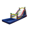 Tropical Theme Inflatable Water Slide with Swimming Pool / Inflatable Pool Slide with Climbing Wall for Sale