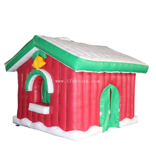 Kids inflatable Santa house/inflatable Christmas decorative house/ Christmas Inflatable Cabin for sale