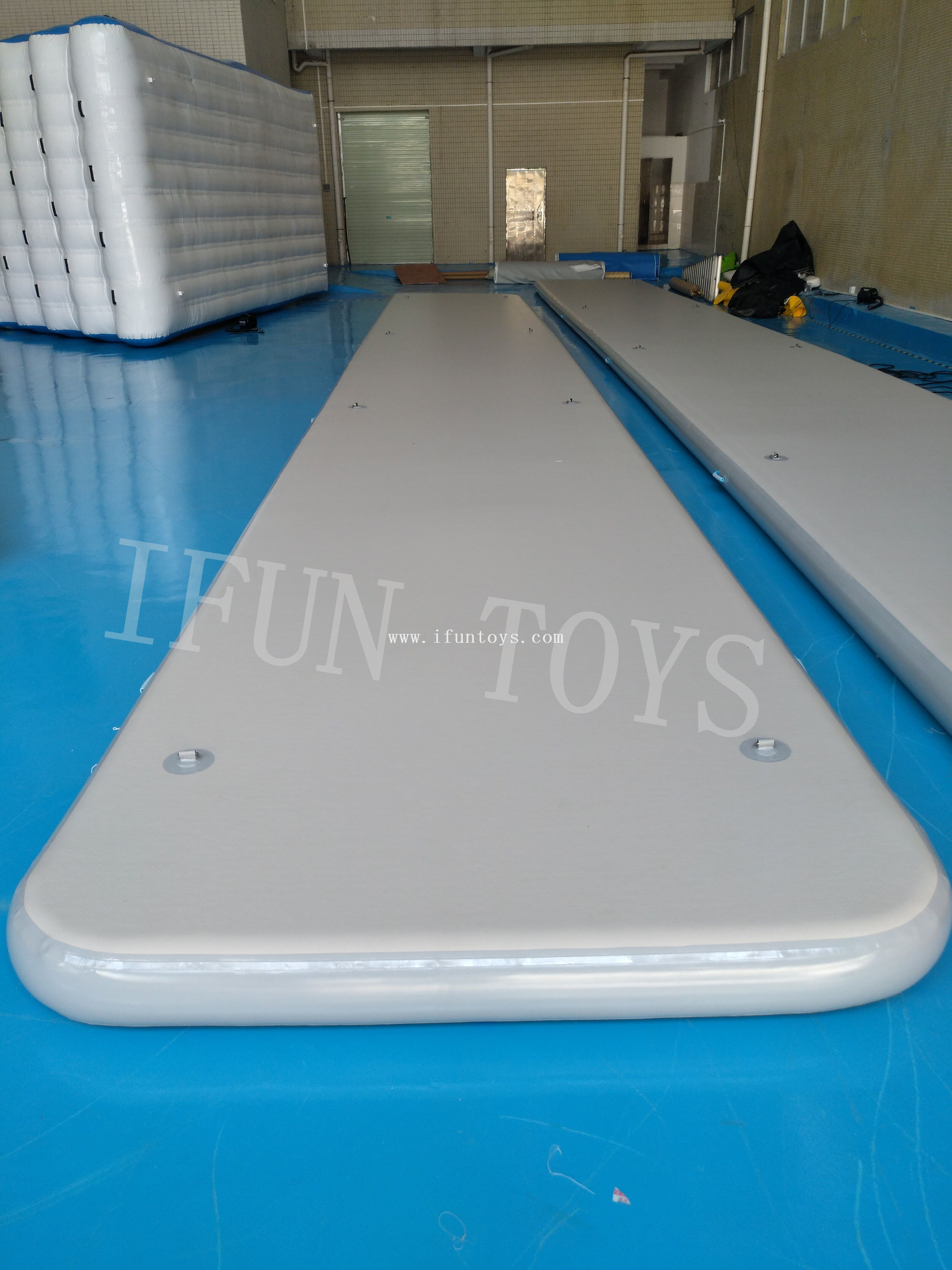 Inflatable Gymnastics Air Track / Floating Island Swim Platform / Pontoon Dock Water Floating Platform