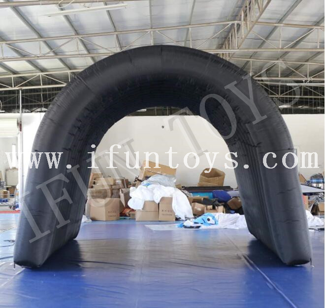 Black Inflatable Tunnel Tent / Entrance Tent / Sport Tunnel for Outdoor Event