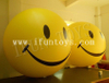 Smile Face Inflatable Helium Balloon / PVC Inflatable Hanging Ball for Event