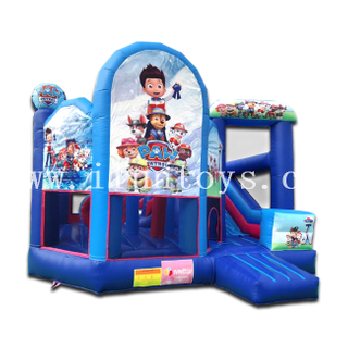 Paw Patol Inflatable Bounce House with Slide Combo Playground Jumper with Slide for Kids