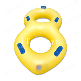 Water Play Equipment Inflatable Water Ski Tube / Inflatable River Run for Pool / Tube Pool Floating for 2 Persons Use