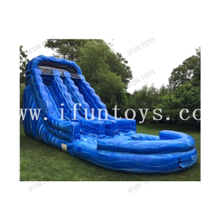 Blue Crush Dual Lane Water Slide with Pool Inflatable Double Lanes Waterslide / Inflatable Bouncer Slide for Kids And Adults