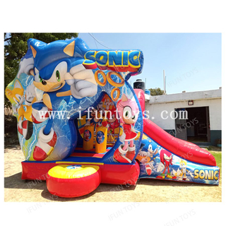 The Sonic Moonwalk Commercial Customized Inflatable Sonics Jumper Bouncer Jumping Bouncy Castle Bounce House for Party