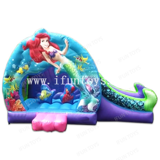 Undersea World Theme Inflatable Bouncer Jumping House with Slide Mermaid Combo for Girls And Boys 