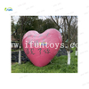 Furry Fluffy Red Love Heart Inflatable Balloon Digital Printing Built-In Fan Inflation Multi-Size Options for Promotion
