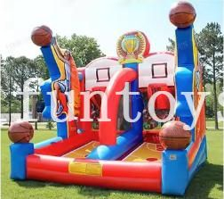 USA All Stars Inflatable Carnival Games Shooting Stars Basketball Free Throw Game For Competition