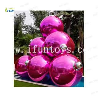 1.5m Purple Inflatable Shinny Ball Disco Mirror bubble Balloon Sphere For Weeding/Party Decoration