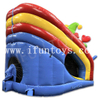 Circus Theme Combo Inflatable Clown Curve Bouncer and Slide Soft Play House Jumping Bouncer for Carnival