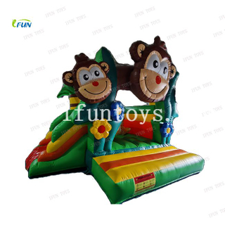 Cheap monkey castillo inflables con soplador inflatable bouncer bouncy castle for kids jumping house