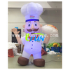 Giant Inflatable Chef Mascot Model with Pizza Cartoon Cook Balloon for Pizzeria Restaurant Outdoor Advertising Promotion