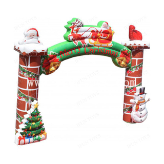 Holiday Christmas Arch Inflatable Santa Arch Outdoor Christmas Decoration Inflatable Archway