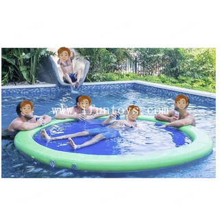 Portable Outdoor Floating Dock Pool Inflatable Water Hammock Lounger with Mesh PVC Vinyl Material