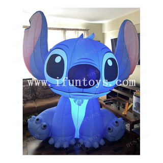 Light up Giant Inflatable Stitch Mascot Inflatable Cartoon Model Character Inflatables for Parties Decoration
