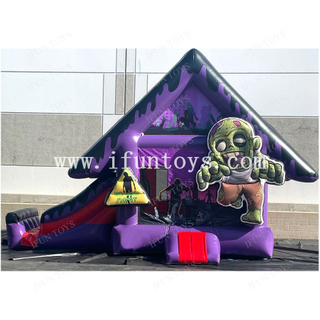Zombie Party Combo Halloween Party Inflatable Jumping Bouncer with Slide for Kids and Adults
