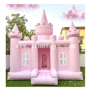 Pink Bounce House Inflatable Castle for Wedding Birthday Party / Family Gatherings / Event