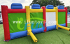 PVC 4 in 1 Inflatable Sports Carnival Games 4 Lane Interactive Soccer Basketball Shooting Target Toss Game for Party Rental