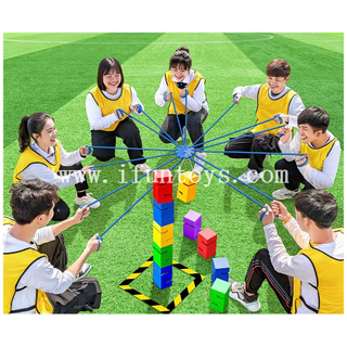 Outdoor Team Building Games Tower Building Blocks Together Group Collaboration Training Props Set for Adults and Kids Corporate Events