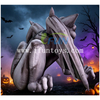 Spooky Halloween Decoration Large Inflatable Gray Stone Gargoyle Monster Vampire Bat Model Balloon for Haunted House Display
