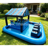 Giant Inflatable Swim Up Pool Bar Multi Person Floating Water Lounge Island Commercial Swimming Pool Bar Set with Canopy