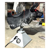 Commercial Real Leather Cowhide Mechanical Bull Ride with Inflatable Mattress Automatic Rodeo Bull Machine for Event Rental