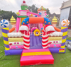 Commercial Grade Candy Land Inflatable Bounce House Slide Combo Candy Theme Bouncy Castle with Slide for Kids Party Rental