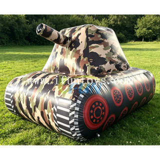 Outdoor Airtight Inflatable Paintball Barricade Camo Tank Bunker 0.6mm PVC Water-proof Laser Tag Gel Blaster Game Obstacles