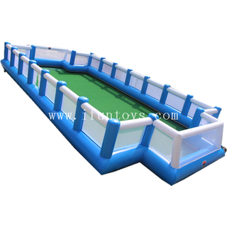 Giant Inflatable Football Pitch Transparent inflatable soccer court/bumper ball arena with air pump for sales