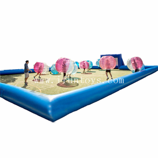 Wholesale portable large inflatable zorb soccer arena / soccer sports field for bubble balls 