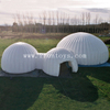 New portable 3 in 1 inflatable white wedding event ilgoo dome tent outdoor