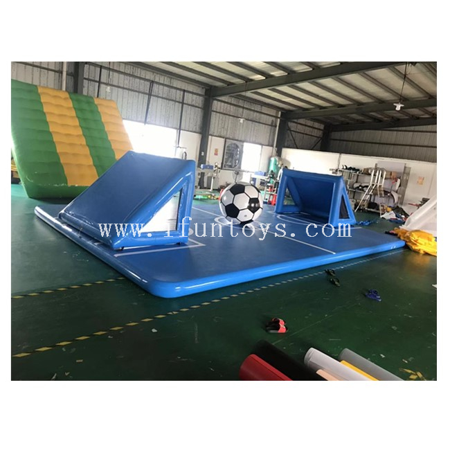 Floating Inflatable Water Football Field / Inflatable Water Polo Soccer Field /Inflatable GYM Air Track for Football Game