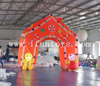 Outdoor Inflatable Gingerbread House Arch / Candy House Entrance Archway for Christmas