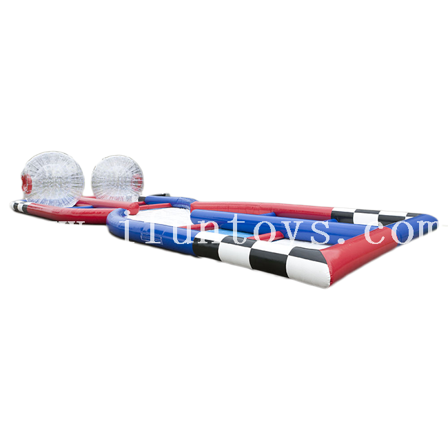 Portable Inflatable Bubble Ball Race / Zorb Ball Rack Track / Inflatable Zorb Ball Lanes