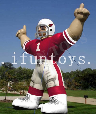 Outdoor Advertising Cartoon Giant Inflatable NFL Player Balloon / Football Player for Sports NFL Event