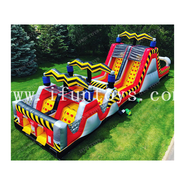 Outdoor Inflatable Voltage Obstacle Course / 5K Run Interactive Inflatable Obstacle Challenge for Kids and Adults