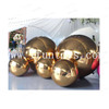 Reusable Orange PVC Shiny Mirror Pumpkin Balloon with UV Printing Inflatable 4-6ft Big Bubble Balloon for Decoration