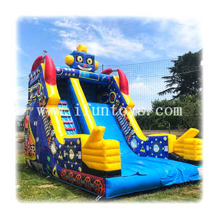 Amusement Park Robot Theme Inflatable Dry Slide Bouncer Slide for Kids And Adults