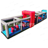 Commercial bouncy castle combos bounce house inflatable ninja warrior obstacle course gym for kids