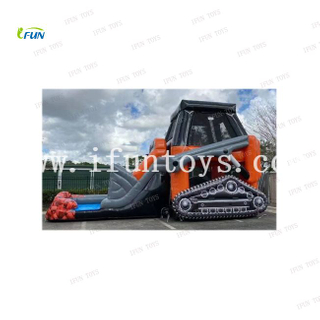 Commercial Inflatable bulldozer Combo Bouncy Castle water slide /skid loader Bounce House Bouncers