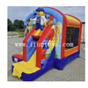 Mini Size Building Blocks Bouncy Castle with Slide Inflatable Soft Playground Fun Trampoline City for Kids