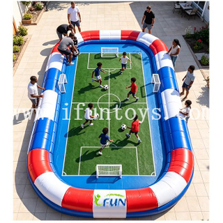 New Design PVC Inflatable Water Soccer Field | Durable Soap Football Pitch IFUN/OEM Brand Model IF-SFT012 Portable Outdoor Use