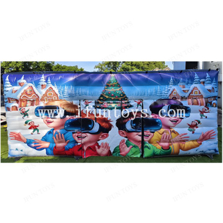 Christmas Themed Inflatable Party Tent for VR Party Game Inflatable VR Game Tent Sport Arena