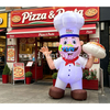 Giant Inflatable Chef Mascot Model with Pizza Cartoon Cook Balloon for Pizzeria Restaurant Outdoor Advertising Promotion