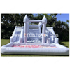 Double Lane Bouncer Combo Pastel Blue Wet Dry Inflatable Jumping Bouncy Castle with Slide and Ocean Ball Pit for Pary / Event