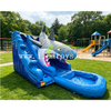 Durable Outdoor Inflatable Shark Slide with Detachable Water Pool 2 in 1 Wet and Dry Water Slide for Backyard & Event Hire