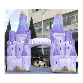 Party Rental Princess Castle Arch Inflatable Entrance Arch for Outdoor Decoration